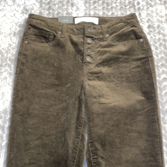 NWT RSQ Manhattan High Rise Button Fly Skinny Corduroys.  Size 5/27.  Brown - Picture 3 of 11
